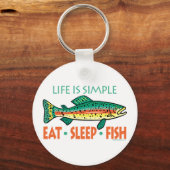 Funny Fishing Sprichwort Schlüsselanhänger (Vorderseite)