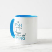 Funny Fishing Sprichwort Tasse (Vorderseite Links)