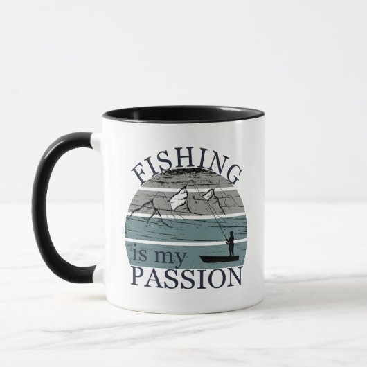 Funny Fishing Sprichwort Tasse (Links)