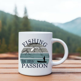 Funny Fishing Sprichwort Tasse