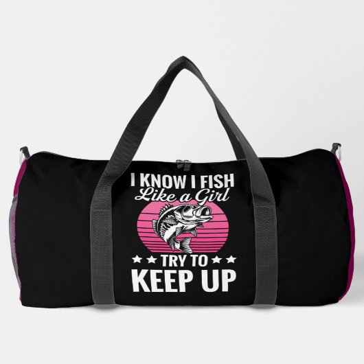 Funny Fishing Theme Duffle Bag (Rückseite)