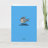 Funny Fishing Themed Birthday Card Karte (Rückseite)