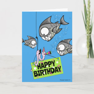 Funny Fishing Themed Birthday Card Karte