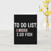 Funny Fishing To Do List Fisher Gift Dad Father An Karte (Gelbe Blume)