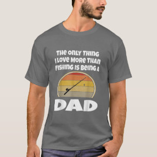 Funny Fishing Vater Fisherman Father Retro Sunset T-Shirt