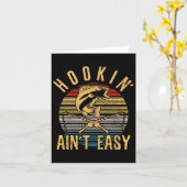 Funny Fishing Vintag Hookin' Aint Easy Fischer Karte (Gelbe Blume)