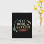 Funny Fishing Vintag Reel Cool Opa Karte (Gelbe Blume)