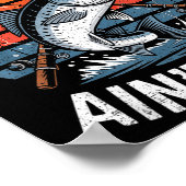 Funny Fishing Vintage Hookin' Ain't Easy Fisherman Poster (Ecke)