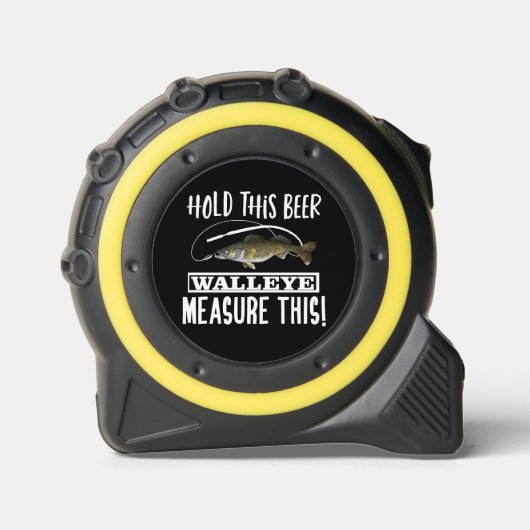 Funny Fishing Walleye Carpenter Puff Maßband (Vorderseite)