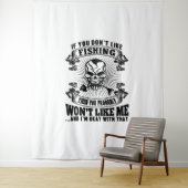 Funny Fishing Wandteppich (Beispiel)