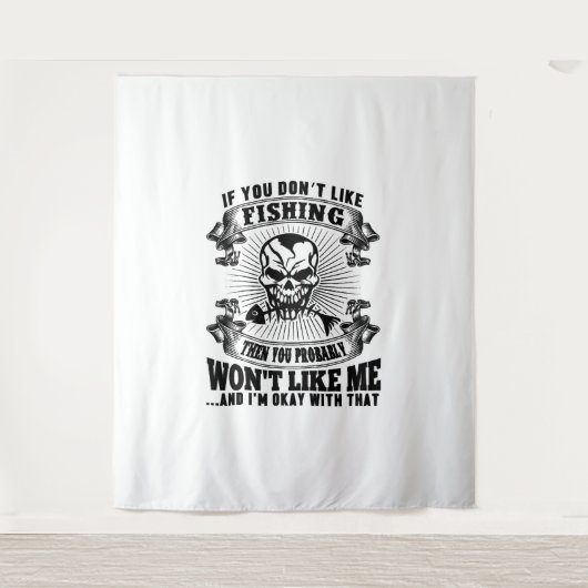 Funny Fishing Wandteppich (Vorderseite)