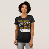 Funny Fishing Woman - Fishing Lovers T-Shirt (Vorne ganz)