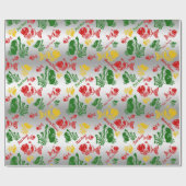 Funny Fishmas Stencil hinzufügen Name und Nachrich Geschenkpapier (Flach)