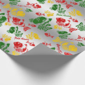 Funny Fishmas Stencil hinzufügen Name und Nachrich Geschenkpapier (Ecke)