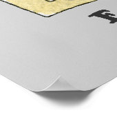 Funny Fitness Cartoon Poster Printing Grau (Ecke)