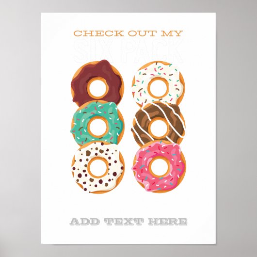 Funny Fitness Checkout Mein SIX Pack Donuts Fett Poster (Vorne)