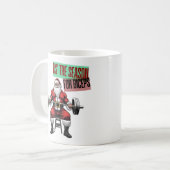 Funny Fitness Christmas Bicep Curls Barbell Kaffeetasse (Vorderseite Links)
