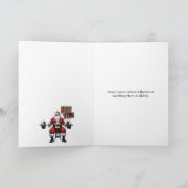 Funny Fitness Christmas Liftmas Barbell Santa Dankeskarte (Innenseite)