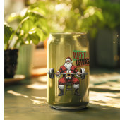 Funny Fitness Christmas Liftmas Barbell Santa Dosenglas