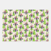 Funny Fitness Christmas Liftmas Barbell Santa Geschenkpapier Set (Vorderseite)