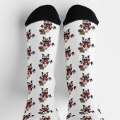 Funny Fitness Christmas Liftmas Barbell Santa Socken (Oben)