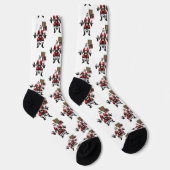 Funny Fitness Christmas Liftmas Barbell Santa Socken (Rechts)