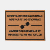 Funny Fitness Gym Bro Spaß Minimalistisch Rustikal Fußmatte (Vorderseite)