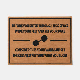 Funny Fitness Gym Bro Spaß Minimalistisch Rustikal Fußmatte