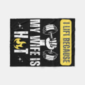 Funny Fitness Gym Rat I Lift Because My Wife Is Ho Fleecedecke (Vorderseite (Horizontal))