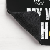 Funny Fitness Gym Rat I Lift Because My Wife Is Ho Mousepad (Ecke)