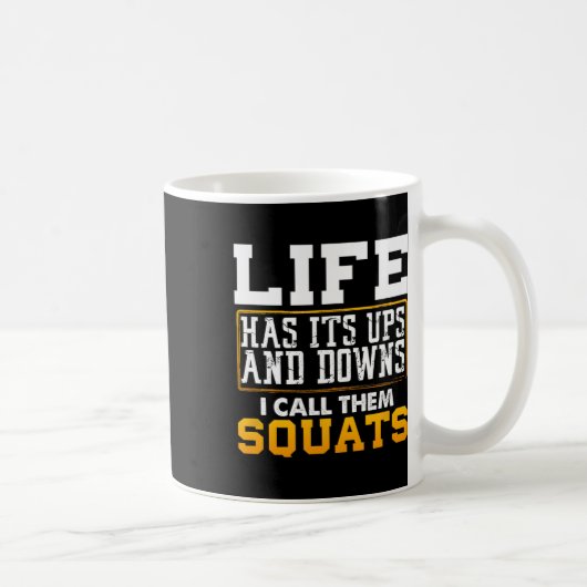 Funny Fitness Gym Workout Weight Squares Männer Fr Kaffeetasse (Rechts)