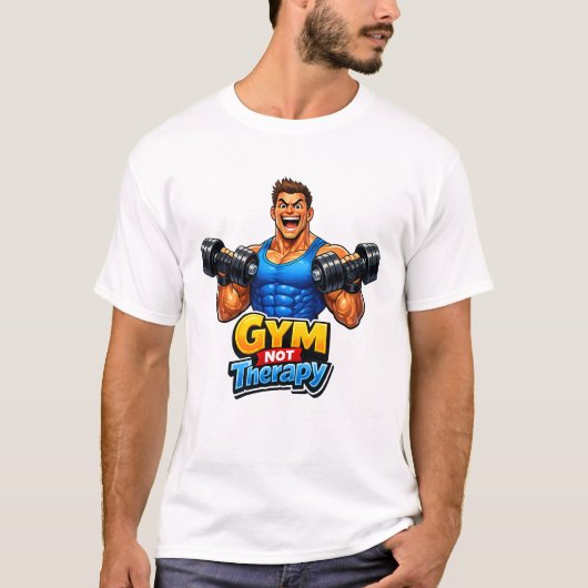 Funny Fitness Humor Artwork – Gym Meme T-Shirt (Vorderseite)