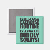 Funny Fitness Magnet (Vorderseite/Rückseite)