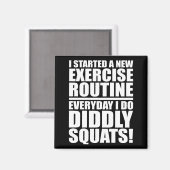 Funny Fitness Magnet (Vorderseite/Rückseite)