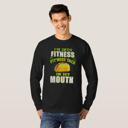 Funny Fitness Taco Feinschmecker Mexicanisches Foo T-Shirt (Vorne ganz)