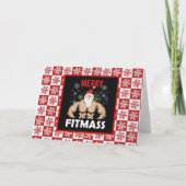 Funny Fitness Themed Christmas Fitmas Trainer Karte (Rückseite)