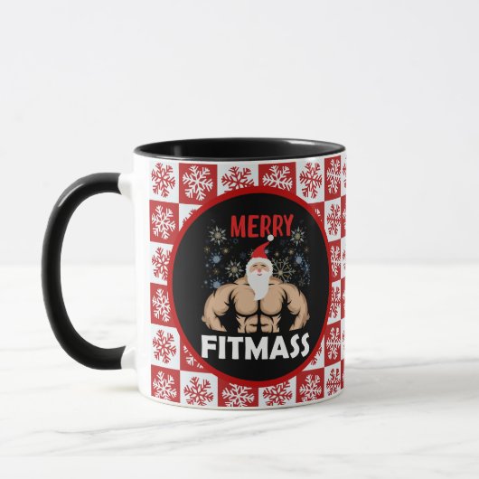Funny Fitness Themed Weihnachts-Fitness-Trainer Tasse (Links)
