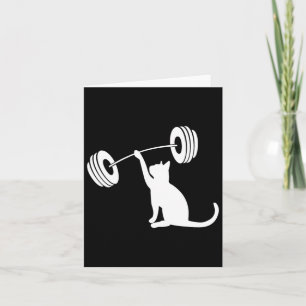Funny Fitness Weight Kraft Gym Cat Lifting for Karte