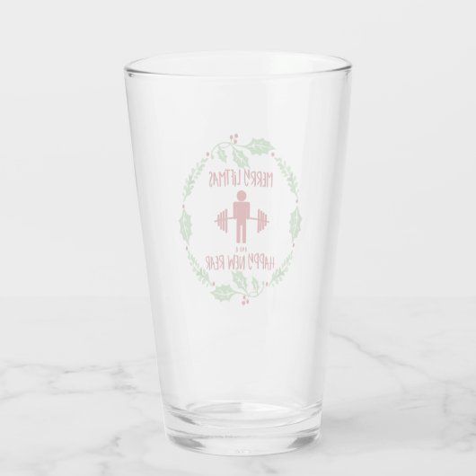 Funny Fitness Weihnachts-Weihnachtslehrer Glas (Rückseite)