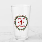 Funny Fitness Weihnachts-Weihnachtslehrer Glas (Vorderseite)