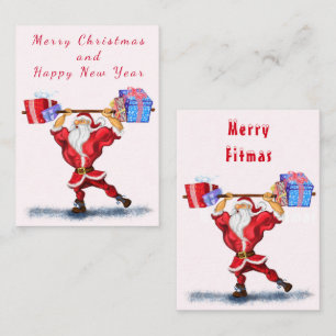 Funny Fitness Weihnachtskarte Mitteilungskarte
