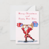 Funny Fitness Weihnachtskarte Mitteilungskarte (Vorderseite)