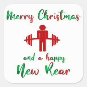 Funny Fitness Weihnachtslehrer Sticker