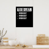 Funny Fitness Workout Motivierend Sprichwort Poster (Küche)