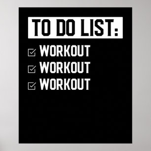 Funny Fitness Workout Motivierend Sprichwort Poster