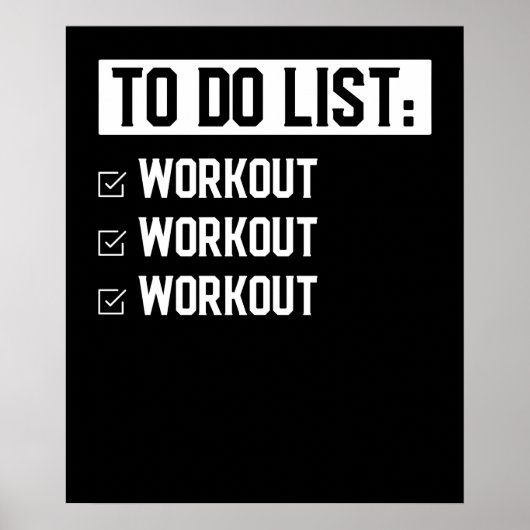 Funny Fitness Workout Motivierend Sprichwort Poster (Vorne)