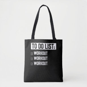 Funny Fitness Workout Motivierend Sprichwort Tasche