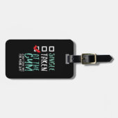 Funny Fitness Workout Single im Fitnessraum Gepäckanhänger (Vorderseite horizontal)