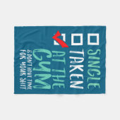 Funny Fitness Workout Single Taken At The Gym Fleecedecke (Vorderseite (Horizontal))