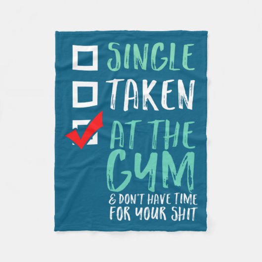 Funny Fitness Workout Single Taken At The Gym Fleecedecke (Vorderseite)